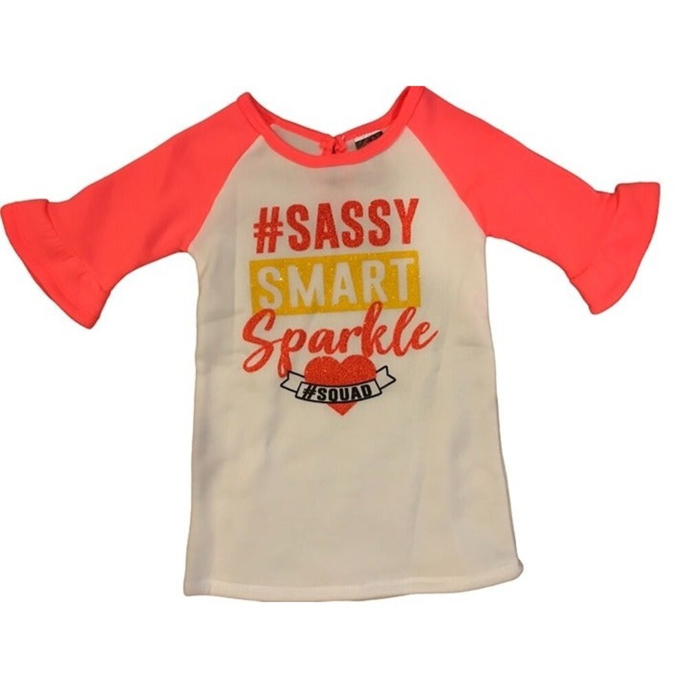 Girls 3T Sweatshirt 3/4 sleeve Sassy Smart Sparkle NEW Diva